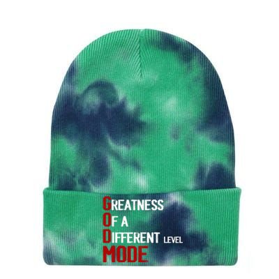 God Mode Greatness Of A Different Level Head Ofthe Table Tie Dye 12in Knit Beanie