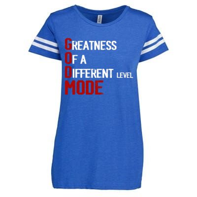 God Mode Greatness Of A Different Level Head Ofthe Table Enza Ladies Jersey Football T-Shirt