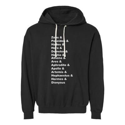 Greek Mythology Gods Pantheon List Of Demigod Names Garment-Dyed Fleece Hoodie