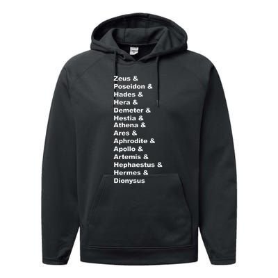 Greek Mythology Gods Pantheon List Of Demigod Names Performance Fleece Hoodie