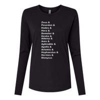 Greek Mythology Gods Pantheon List Of Demigod Names Womens Cotton Relaxed Long Sleeve T-Shirt