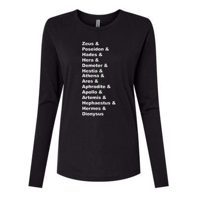 Greek Mythology Gods Pantheon List Of Demigod Names Womens Cotton Relaxed Long Sleeve T-Shirt