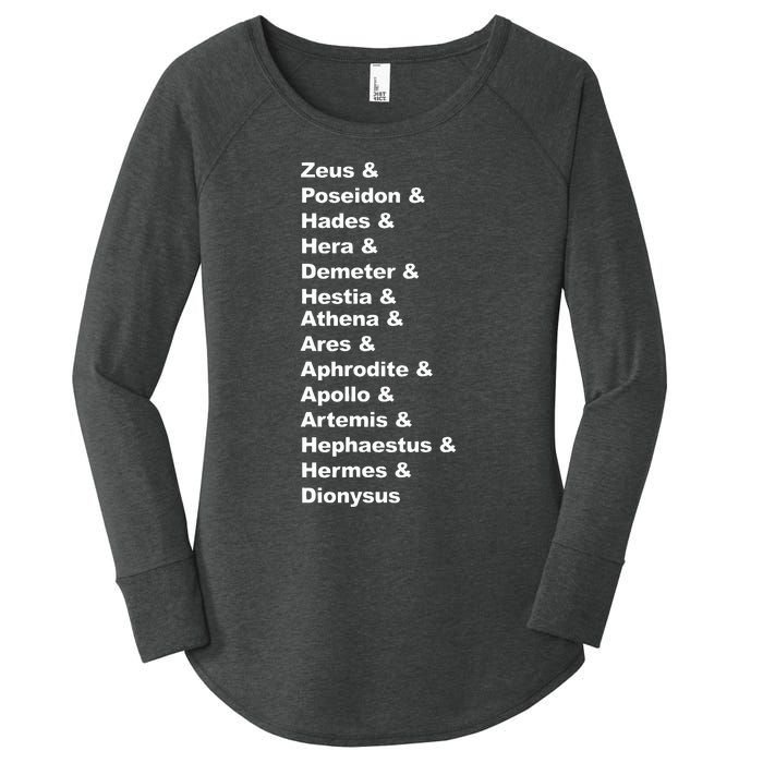 Greek Mythology Gods Pantheon List Of Demigod Names Women's Perfect Tri Tunic Long Sleeve Shirt