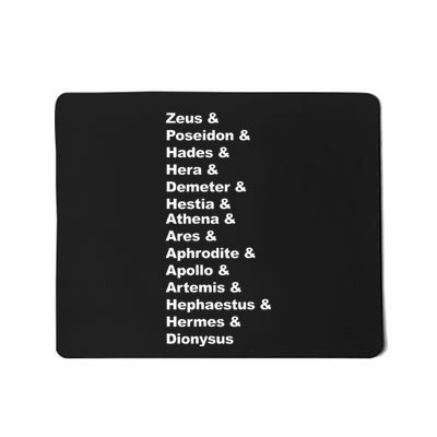 Greek Mythology Gods Pantheon List Of Demigod Names Mousepad