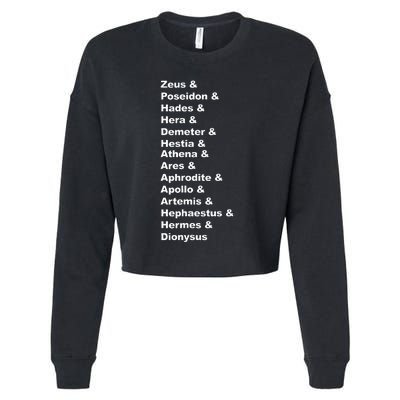 Greek Mythology Gods Pantheon List Of Demigod Names Cropped Pullover Crew