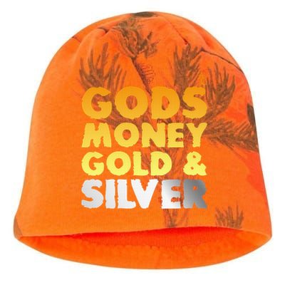 God’s Money Gold & Silver  Kati - Camo Knit Beanie