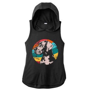 German Mastiff Great Dane Dog Breed Ladies PosiCharge Tri-Blend Wicking Draft Hoodie Tank