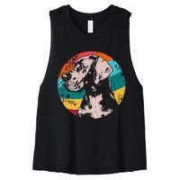 German Mastiff Great Dane Dog Breed Women's Racerback Cropped Tank