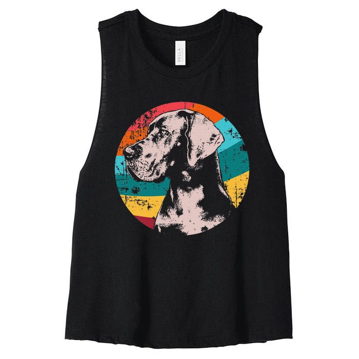 German Mastiff Great Dane Dog Breed Women's Racerback Cropped Tank