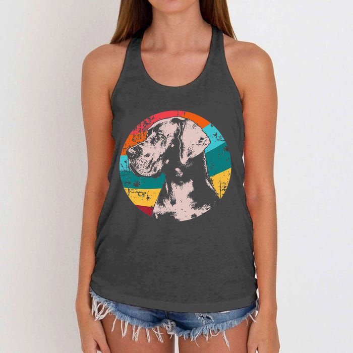 German Mastiff Great Dane Dog Breed Women's Knotted Racerback Tank