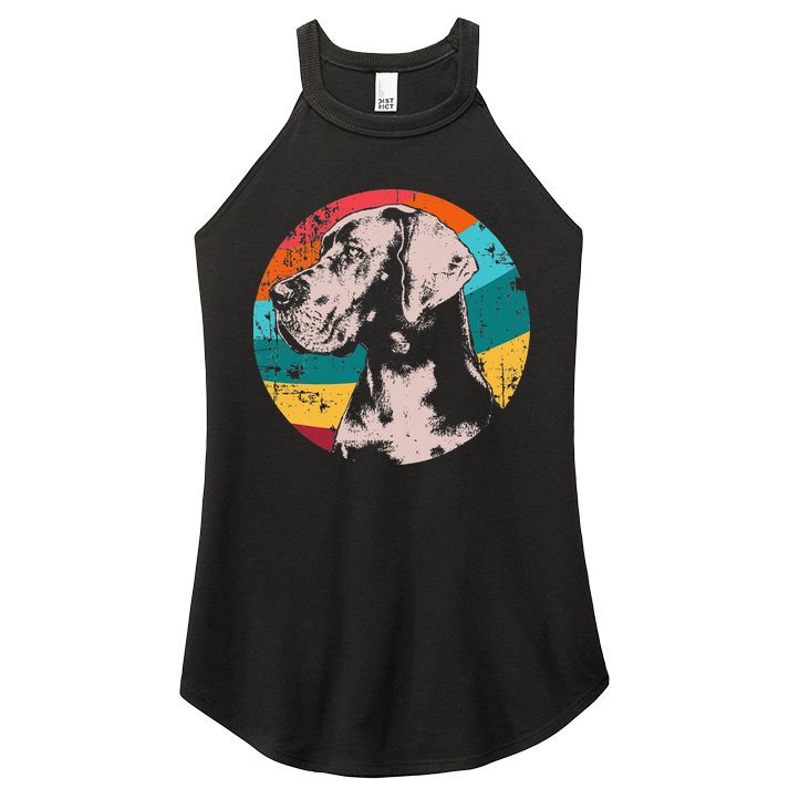 German Mastiff Great Dane Dog Breed Women's Perfect Tri Rocker Tank