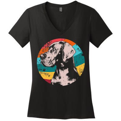 German Mastiff Great Dane Dog Breed Women's V-Neck T-Shirt