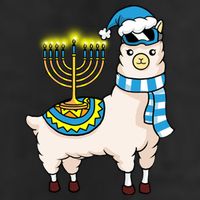 Glowing Menorah Hanukkah Llama Cute Alpaca Chanukah Adult Drive Performance Visor
