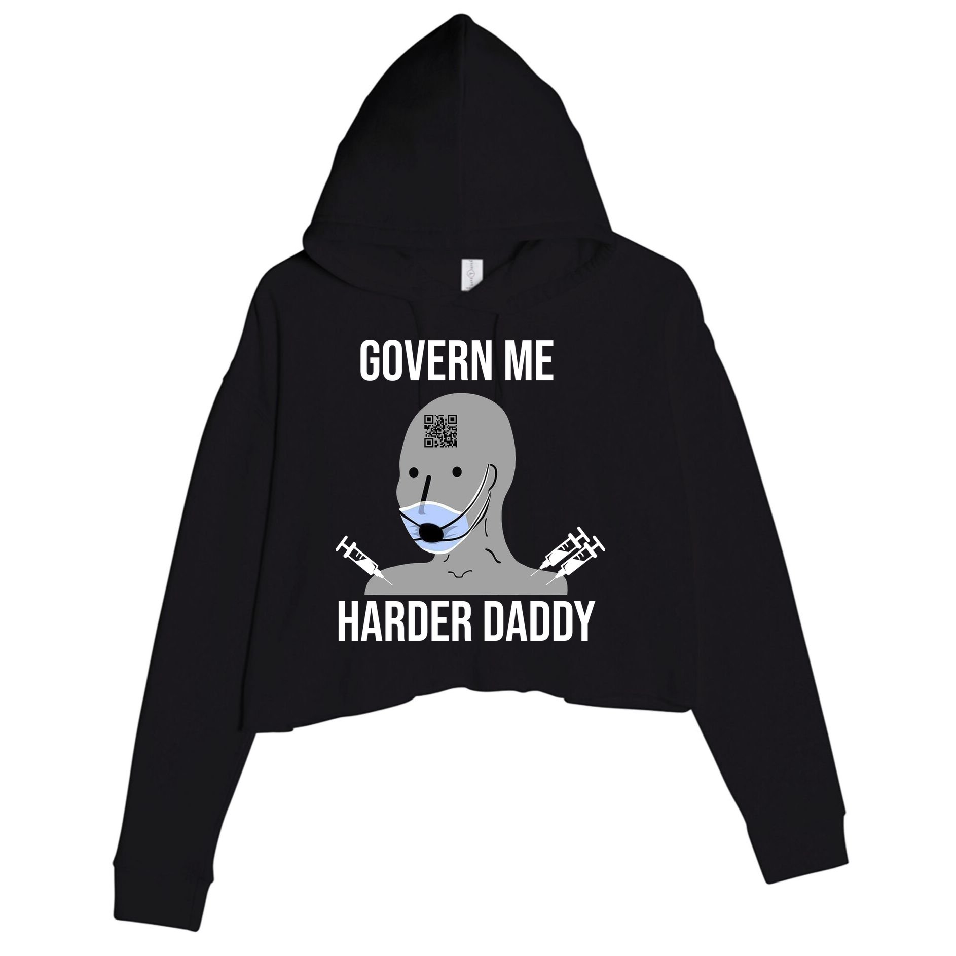 Govern Me Harder Daddy Crop Fleece Hoodie