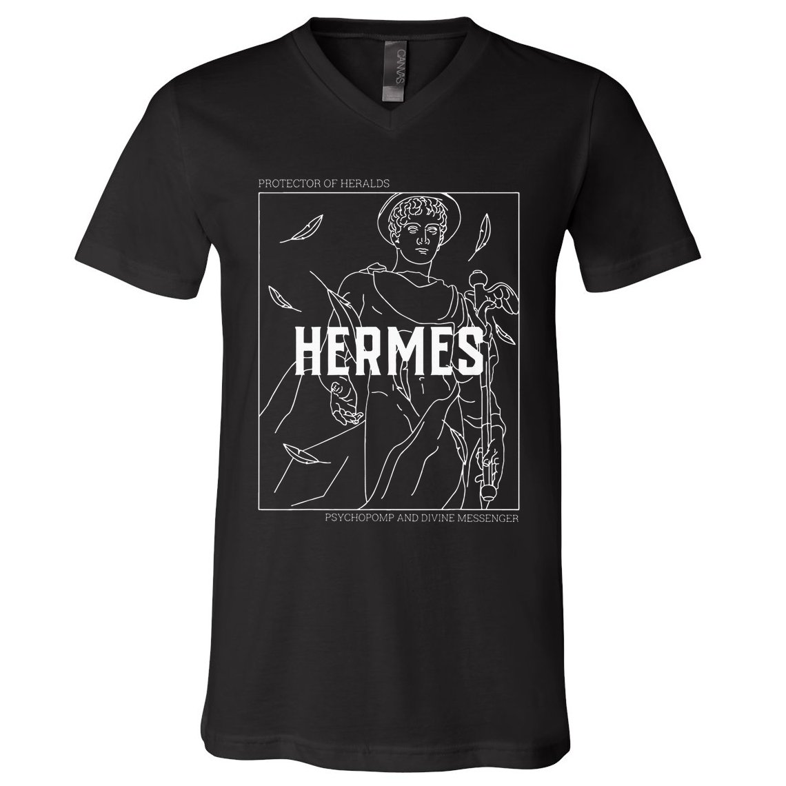 Greek Mythology Hermes Messenger Of The Gods V-Neck T-Shirt
