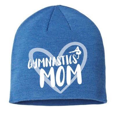 Gymnastics Mom Heart Gymnast Funny Gift Sustainable Beanie