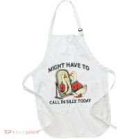 Goose Might Have To Call In Silly Today Full-Length Apron With Pockets