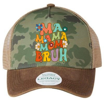 Groovy Mother Hippie Smile Face Ma Mama Mom Bruh Legacy Tie Dye Trucker Hat