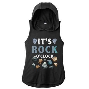 Geology Mineral Hunting ItS Rock OClock Rocks Collector Ladies PosiCharge Tri-Blend Wicking Draft Hoodie Tank