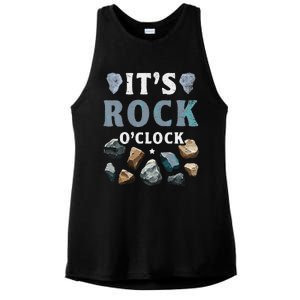 Geology Mineral Hunting ItS Rock OClock Rocks Collector Ladies PosiCharge Tri-Blend Wicking Tank