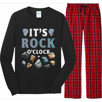 Geology Mineral Hunting ItS Rock OClock Rocks Collector Long Sleeve Pajama Set