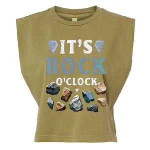 Geology Mineral Hunting ItS Rock OClock Rocks Collector Garment-Dyed Women's Muscle Tee