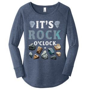 Geology Mineral Hunting ItS Rock OClock Rocks Collector Women's Perfect Tri Tunic Long Sleeve Shirt