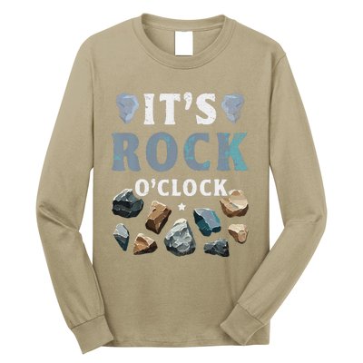 Geology Mineral Hunting ItS Rock OClock Rocks Collector Long Sleeve Shirt