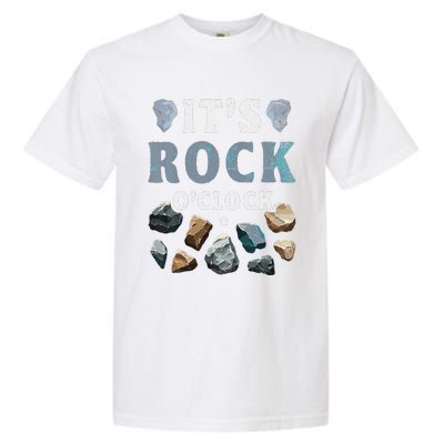 Geology Mineral Hunting ItS Rock OClock Rocks Collector Garment-Dyed Heavyweight T-Shirt