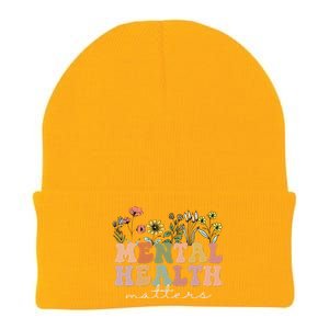 Groovy Mental Health Matters Human Brain Illness Awareness Knit Cap Winter Beanie