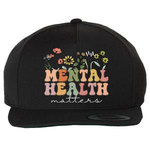 Groovy Mental Health Matters Human Brain Illness Awareness Wool Snapback Cap