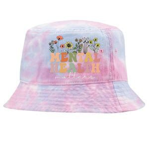 Groovy Mental Health Matters Human Brain Illness Awareness Tie-Dyed Bucket Hat