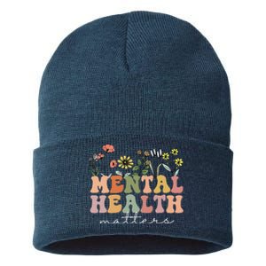 Groovy Mental Health Matters Human Brain Illness Awareness Sustainable Knit Beanie