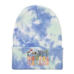 Groovy Mental Health Matters Human Brain Illness Awareness Tie Dye 12in Knit Beanie