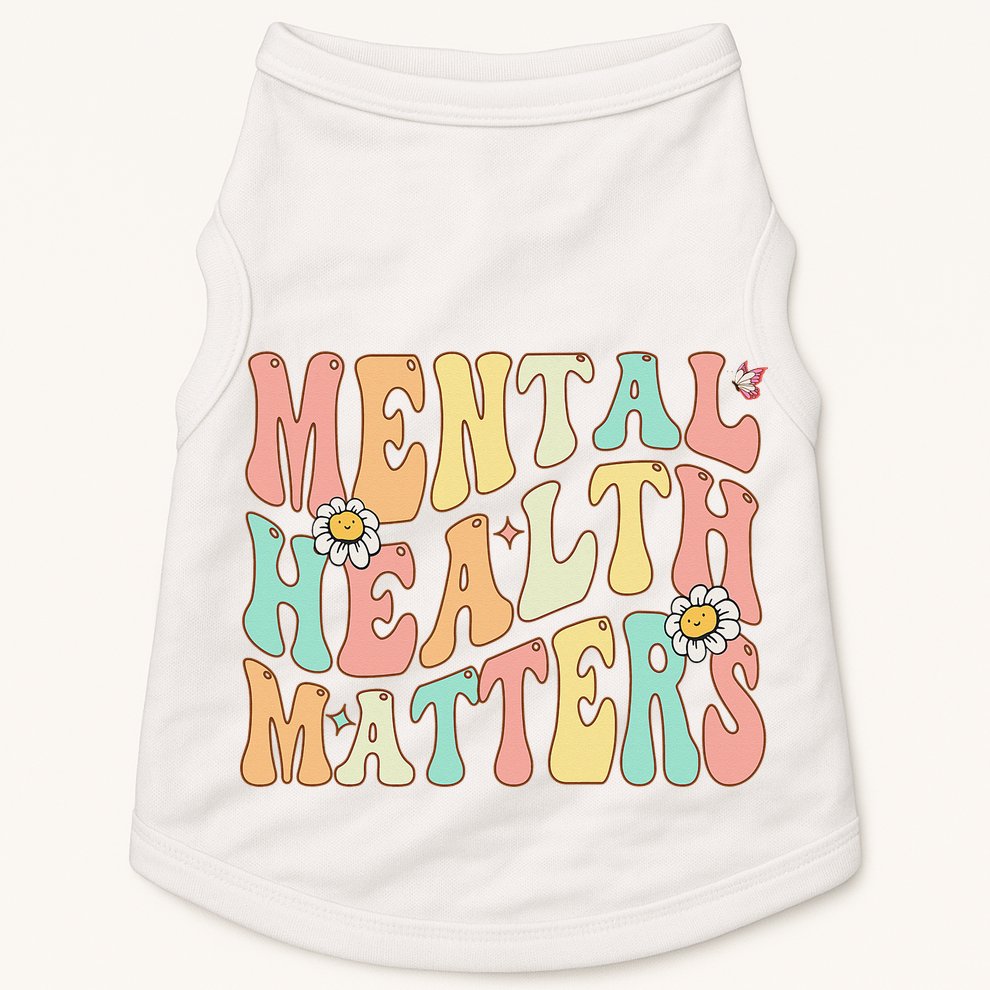 Groovy Mental Health Matters Human Brain Illness Awareness Doggie Tank
