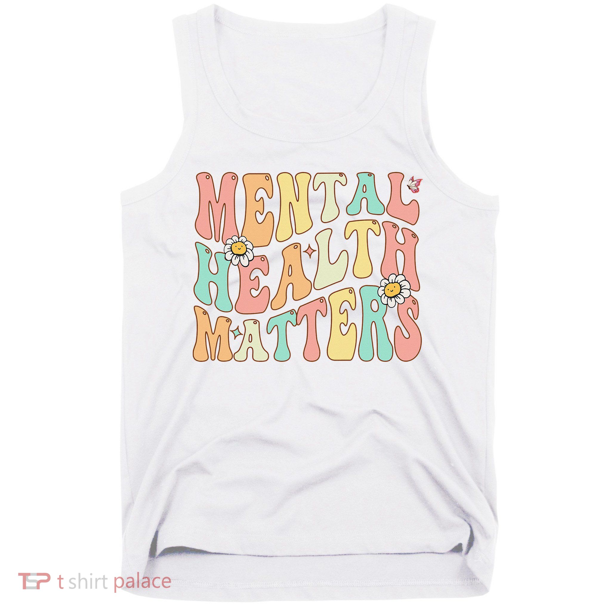 Groovy Mental Health Matters Human Brain Illness Awareness Tank Top
