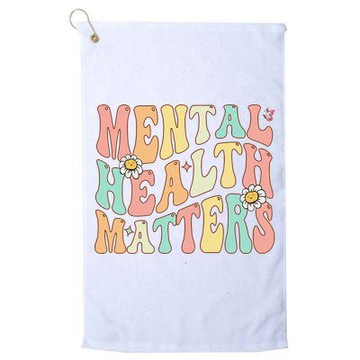 Groovy Mental Health Matters Human Brain Illness Awareness Golf Towel