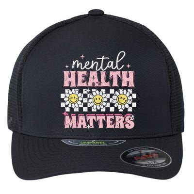 Groovy Mental Health Matters Human Brain Illness Awareness Flexfit Unipanel Trucker Cap