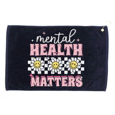 Groovy Mental Health Matters Human Brain Illness Awareness Grommeted Golf Towel