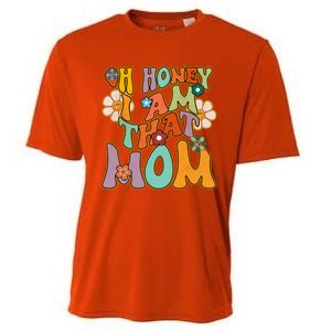 Groovy Mother Hippie Flower Oh Honey I Am That Mom Gift Cooling Performance Crew T-Shirt