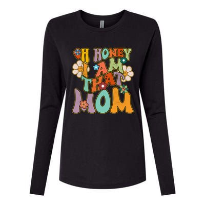 Groovy Mother Hippie Flower Oh Honey I Am That Mom Gift Womens Cotton Relaxed Long Sleeve T-Shirt