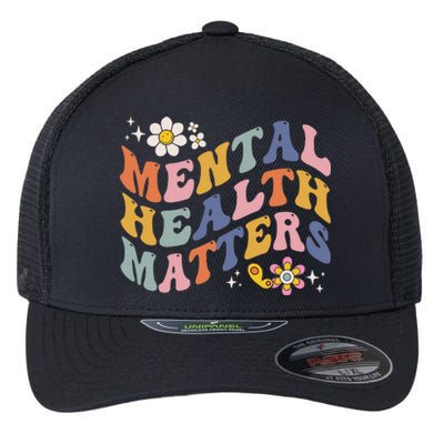 Groovy Mental Health Matters Human Brain Illness Awareness Flexfit Unipanel Trucker Cap