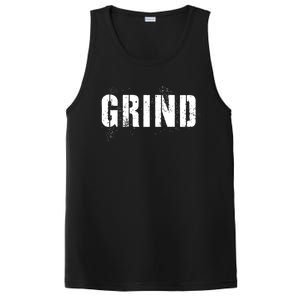 Grind Motivational Inspirational Hustle Distressed Cute Gift PosiCharge Competitor Tank