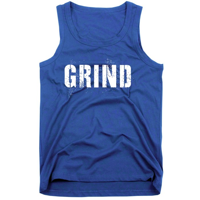 Grind Motivational Inspirational Hustle Distressed Cute Gift Tank Top