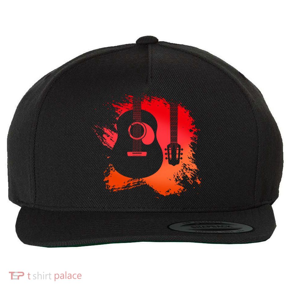 Guitar Musical Instrument Bassist Guitarist Great Gift Wool Snapback Cap