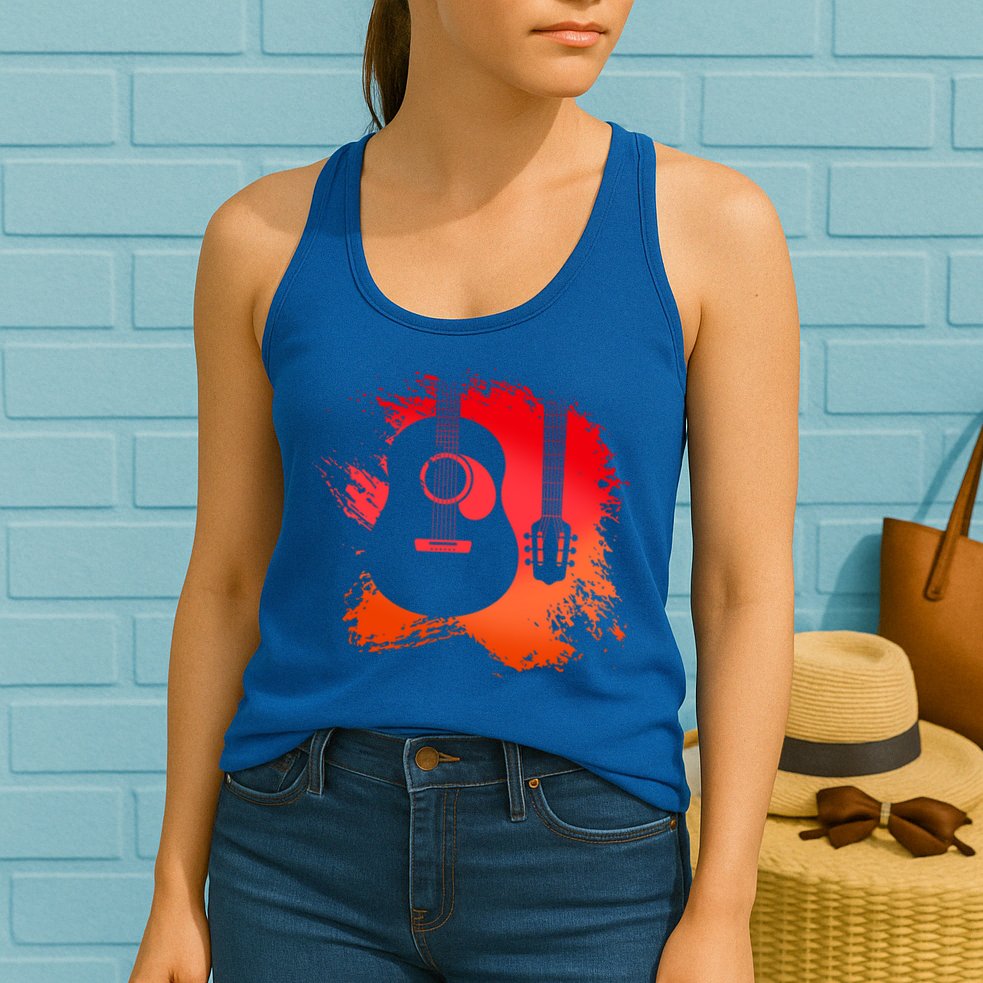 Guitar Musical Instrument Bassist Guitarist Great Gift Womens Tank Top