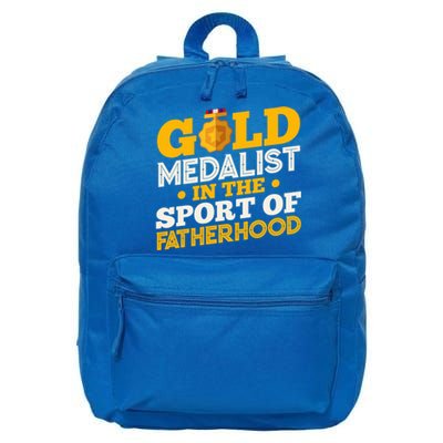 Gold Medalist In The Sport Of Fatherhood Gift 16 in Basic Backpack