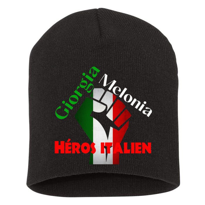 Georgia Meloni Italian Hero Short Acrylic Beanie