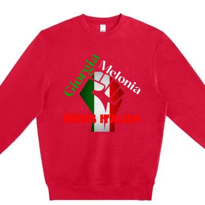 Georgia Meloni Italian Hero Premium Crewneck Sweatshirt