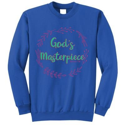 God's Masterpiece In Wreath Leaves Funny Gift Sweatshirt